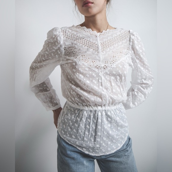 Isabel Marant Etoile Taziae I top in white lace. 38 Small - Picture 1 of 13
